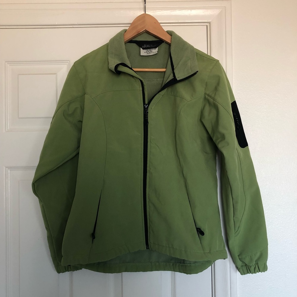 Black Diamond Full Zip Soft Shell Green Jacket